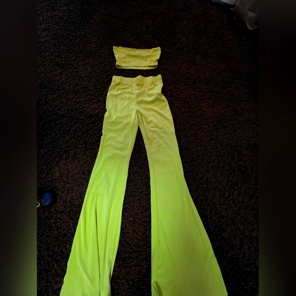 Mint Yellow Green Women's Matching Two Piece - Picture 1 of 3